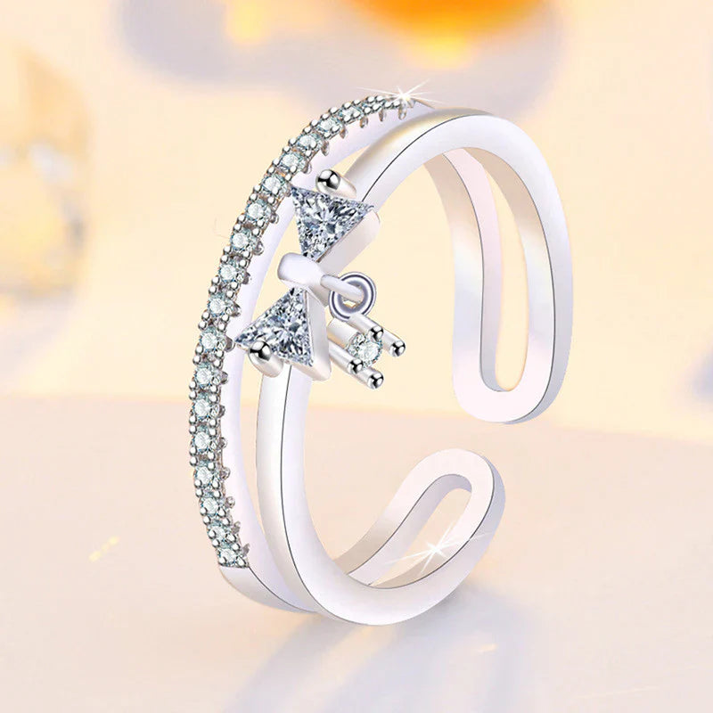 American Diamond Studded Contemporary Korean Finger Ring