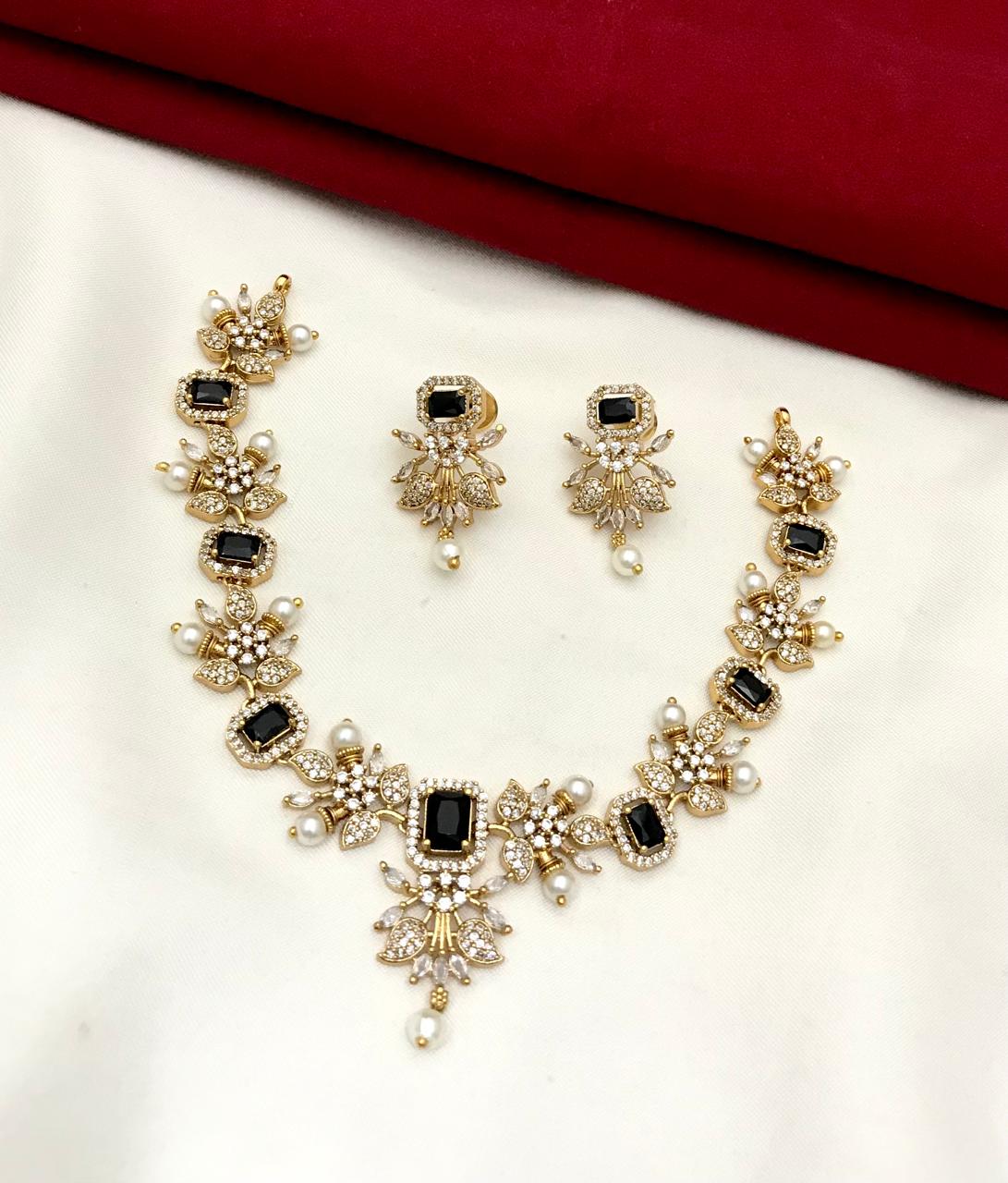 Premium Quality Imitation Jewelry AD Necklace Set
