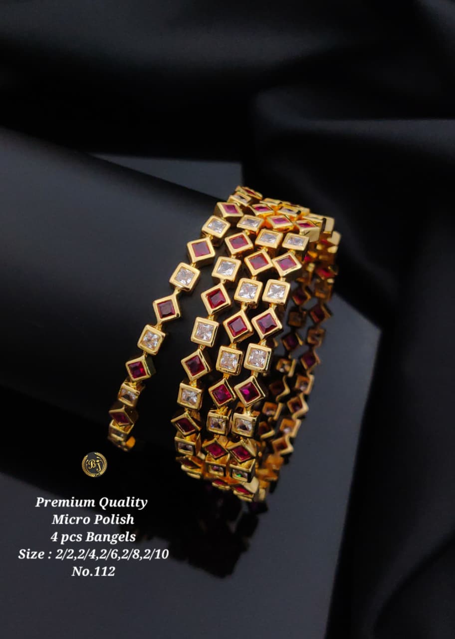 Premium Quality Imitation Jewellery AD Micro Polish Bangles MPB010