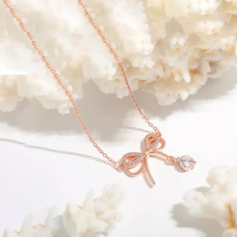 American Diamond Studded Dual Infinity Shape Korean Pendant