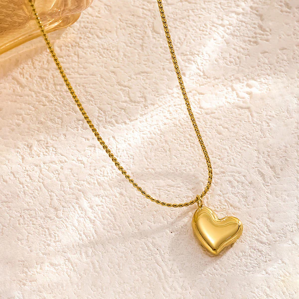 Gold-Plated Anti Tarnish Hanging Heart Themed Pendant