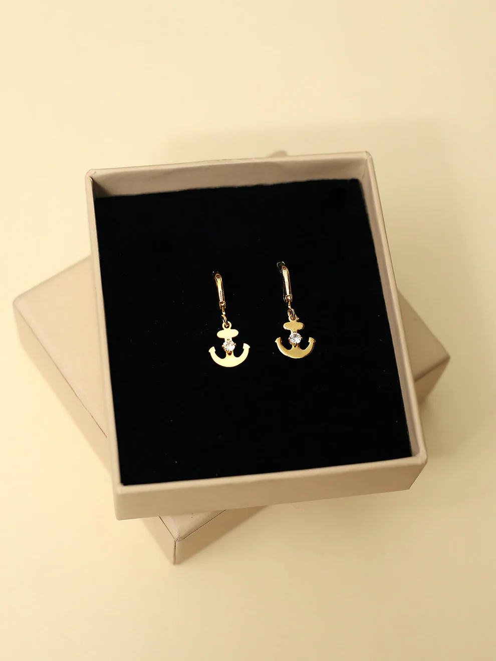 Gold Plated Anchor Shape Lakelyn Earrings