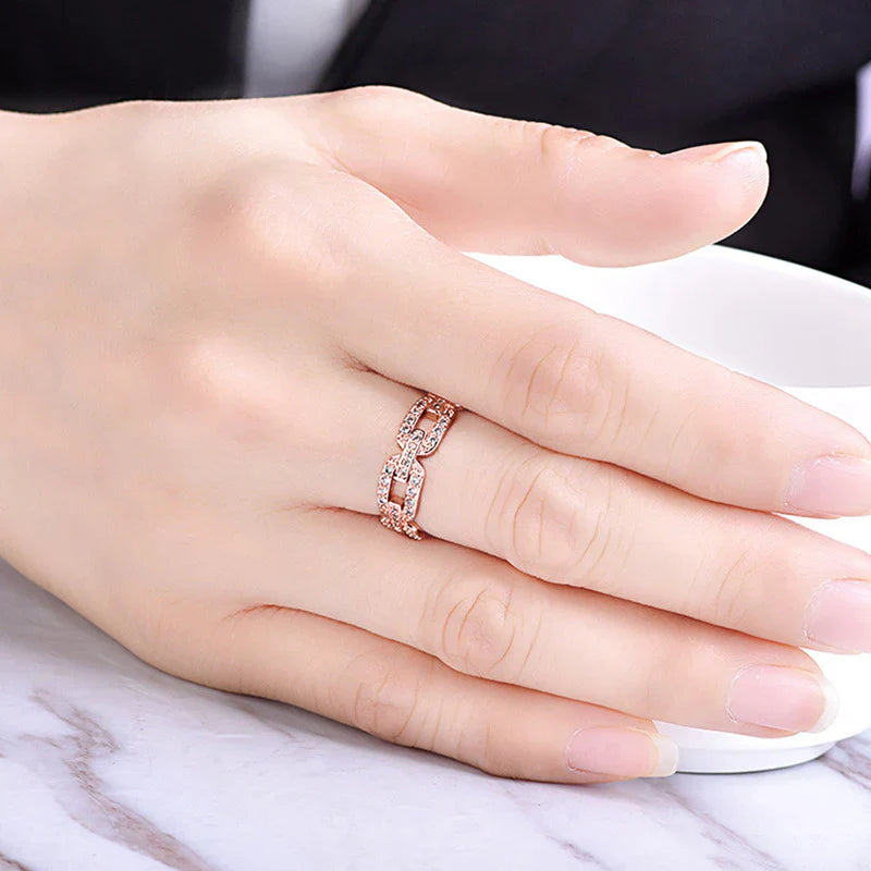 American Diamond Studded Contemporary Korean Finger Ring