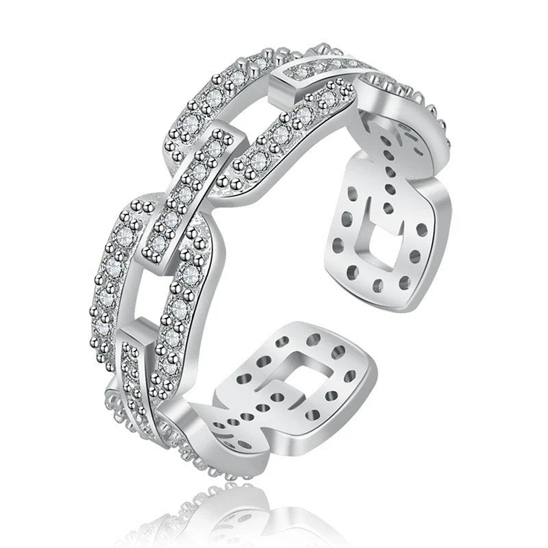 American Diamond Studded Contemporary Korean Finger Ring