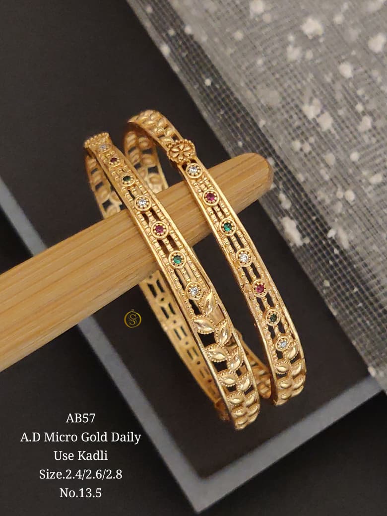 Premium Quality Imitation Jewellery AD Micro Polish Bangles MPB016