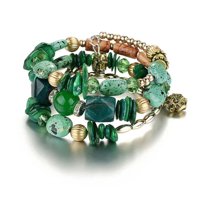 Bohemia Beads Multi Strand Swanky Bracelet for Women and Girls