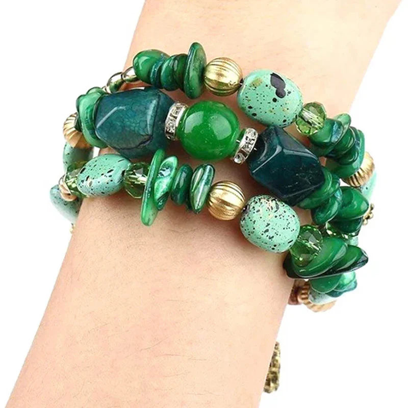 Bohemia Beads Multi Strand Swanky Bracelet for Women and Girls
