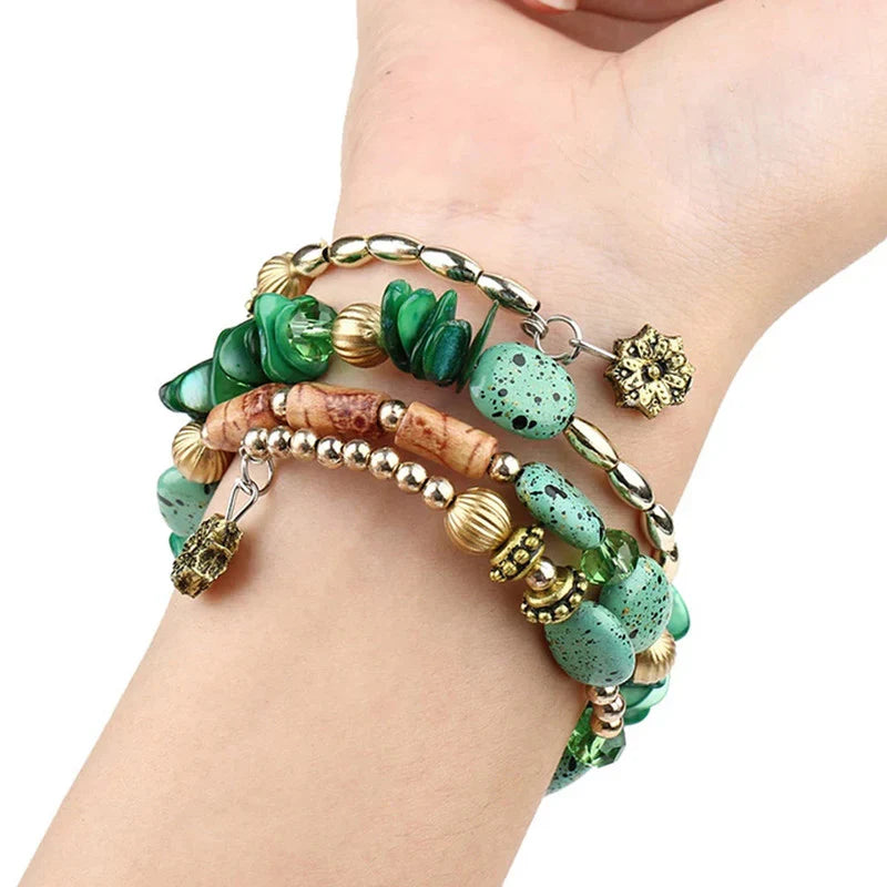 Bohemia Beads Multi Strand Swanky Bracelet for Women and Girls