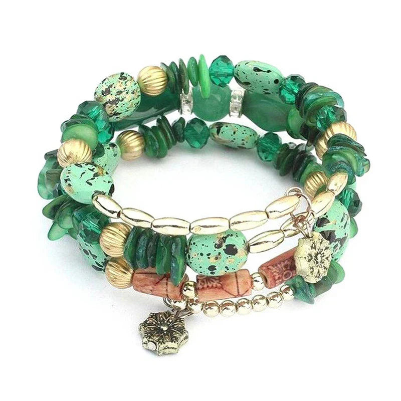Bohemia Beads Multi Strand Swanky Bracelet for Women and Girls