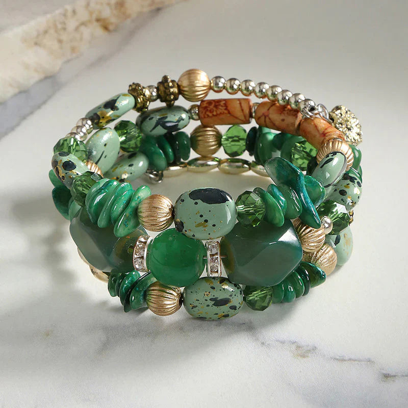 Bohemia Beads Multi Strand Swanky Bracelet for Women and Girls