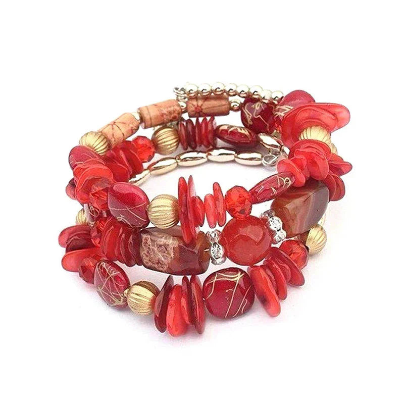 Bohemia Beads Multi Strand Brilliant Bracelet for Women and Girls
