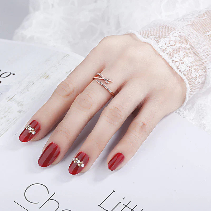 American Diamond Studded Contemporary Korean Finger Ring