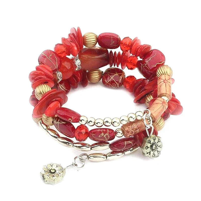 Bohemia Beads Multi Strand Brilliant Bracelet for Women and Girls