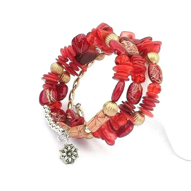 Bohemia Beads Multi Strand Brilliant Bracelet for Women and Girls