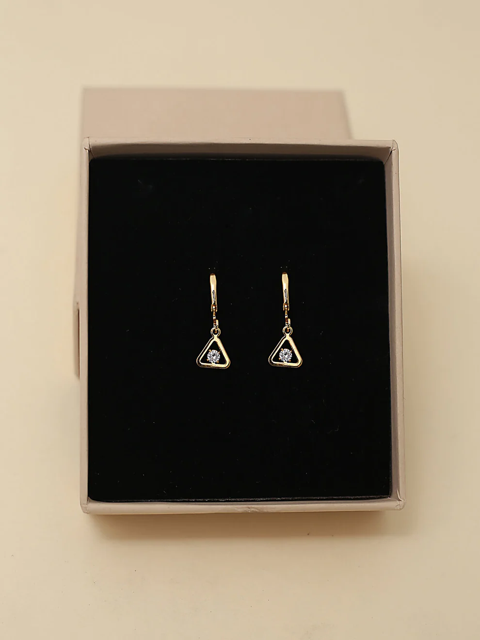 Gold plated Triangle Shape Jolie Earrings