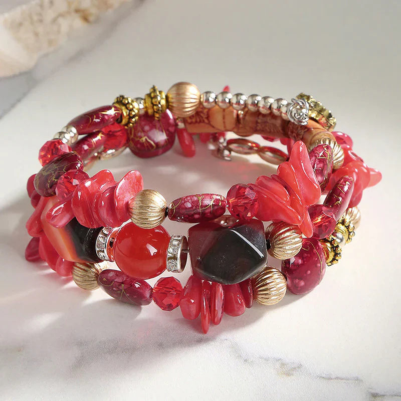 Bohemia Beads Multi Strand Brilliant Bracelet for Women and Girls