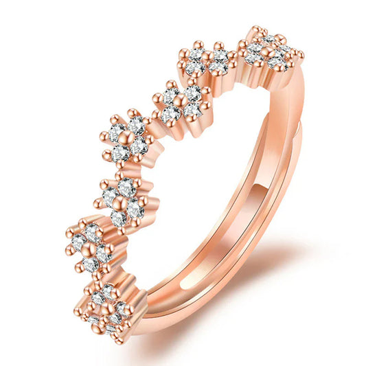 American Diamond Studded Contemporary Korean Finger Ring