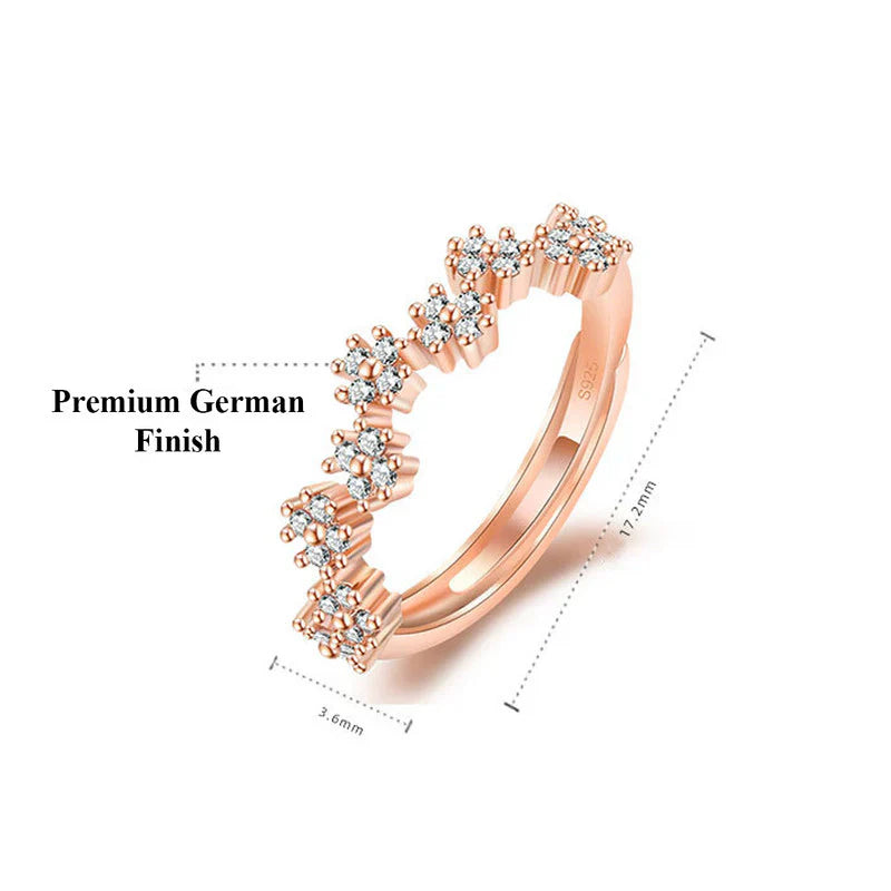 American Diamond Studded Contemporary Korean Finger Ring