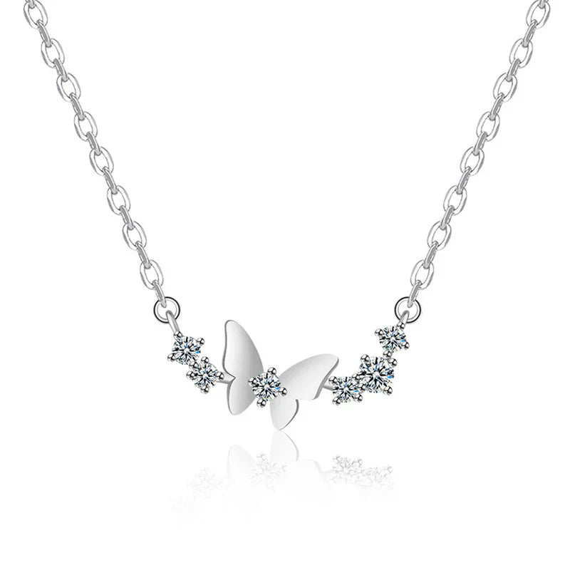 American Diamond Studded Butterfly Themed Contemporary Pendant