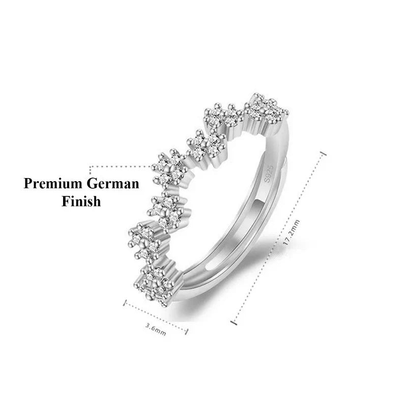 American Diamond Studded Contemporary Korean Finger Ring