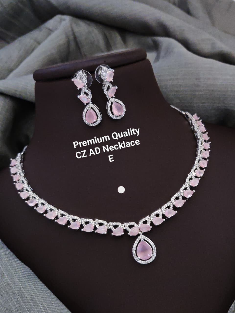 Premium Quality Imitation Jewellery AD Necklace Set ADN06