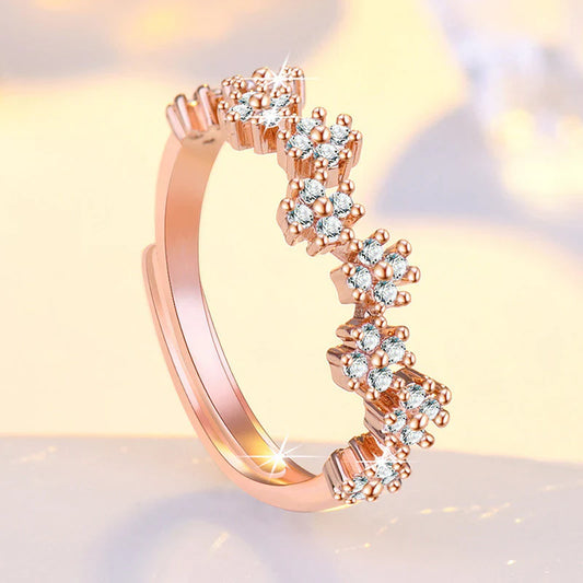 American Diamond Studded Contemporary Korean Finger Ring