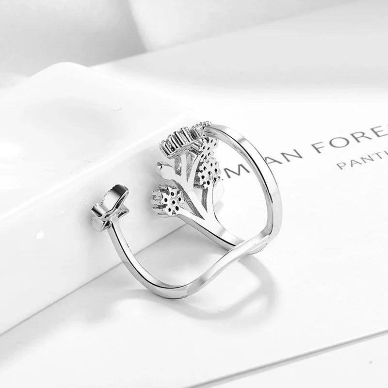 American Diamond Studded Contemporary Korean Finger Ring
