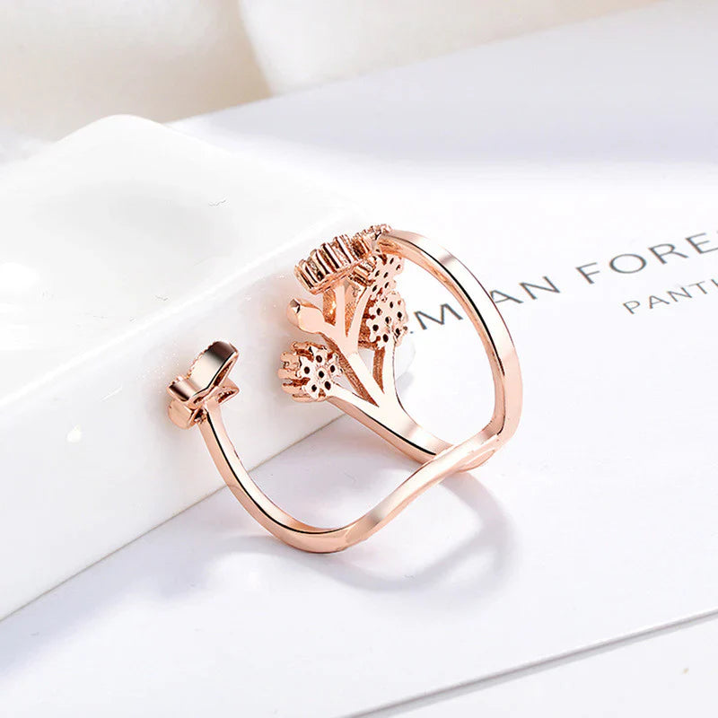 American Diamond Studded Contemporary Korean Finger Ring