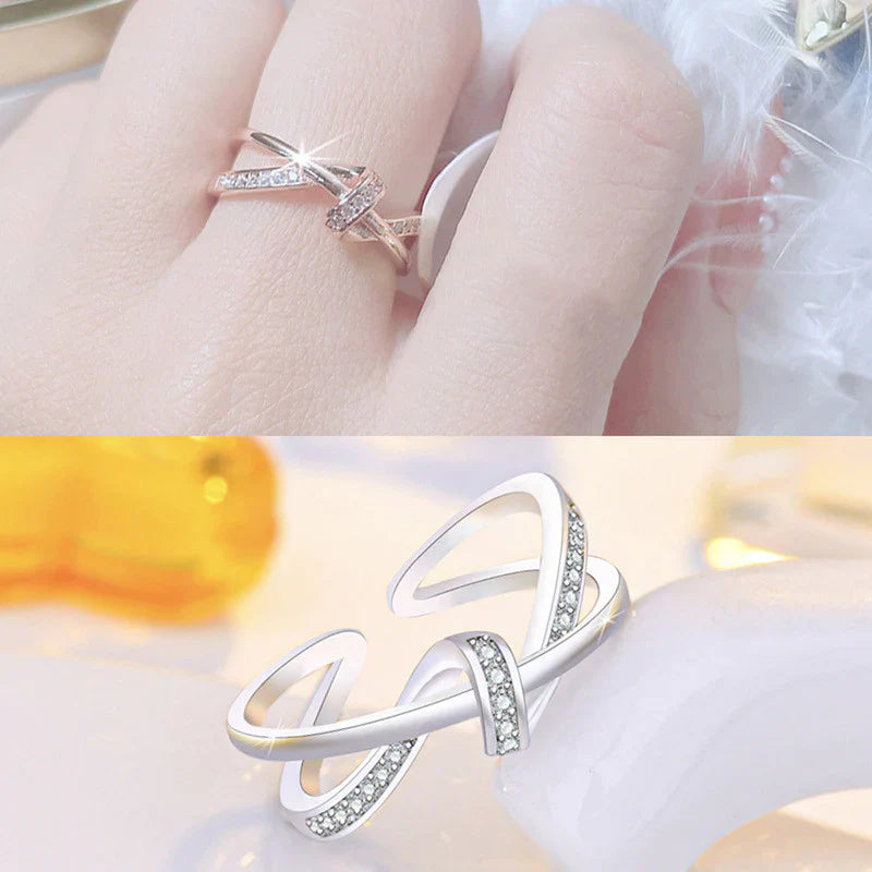 American Diamond Studded Contemporary Korean Finger Ring