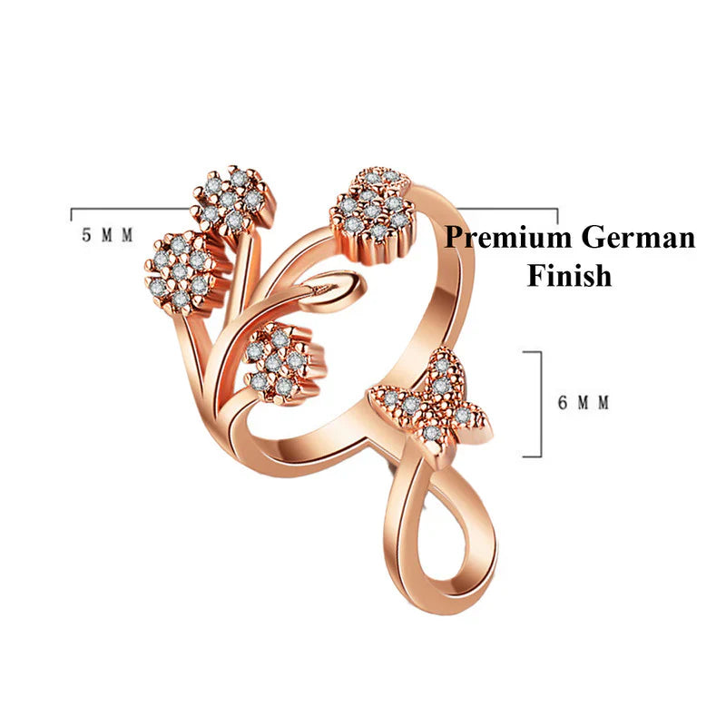 American Diamond Studded Contemporary Korean Finger Ring