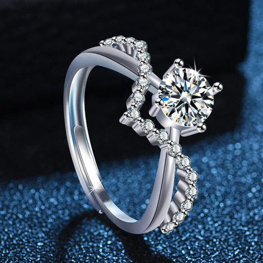 American Diamond Studded Contemporary Korean Finger Ring