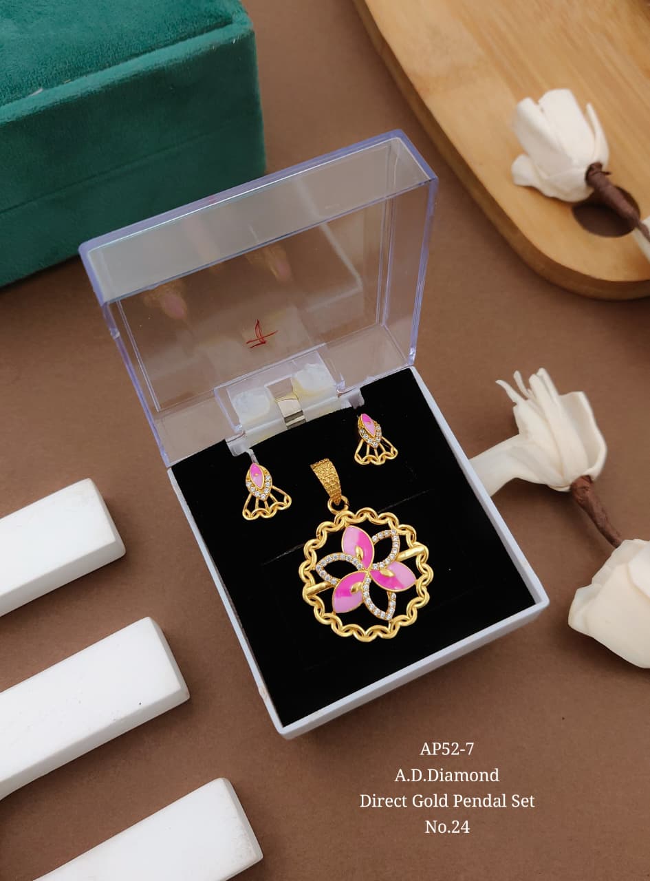 Premium Quality Imitation Jewellery AD Pendant Set PDS06