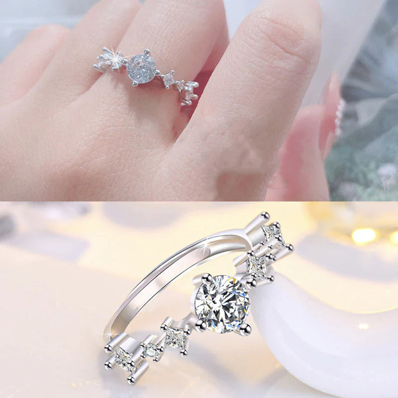 American Diamond Studded Contemporary Korean Finger Ring