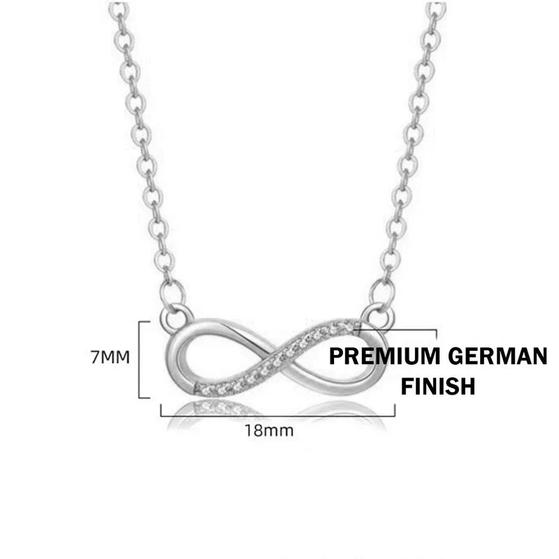 American Diamond Studded Infinity Shape Korean Pendant