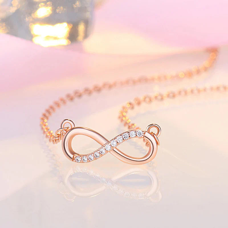 American Diamond Studded Infinity Shape Korean Pendant