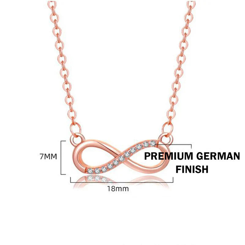 American Diamond Studded Infinity Shape Korean Pendant