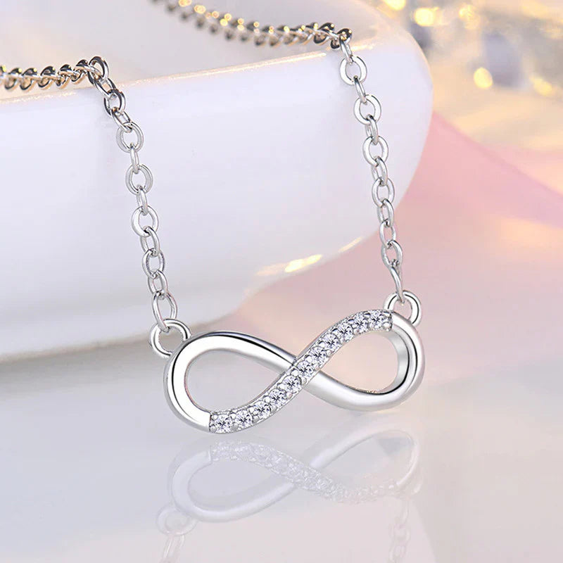 American Diamond Studded Infinity Shape Korean Pendant