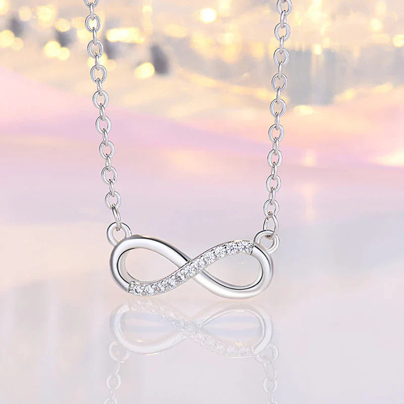American Diamond Studded Infinity Shape Korean Pendant