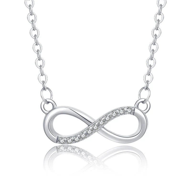 American Diamond Studded Infinity Shape Korean Pendant