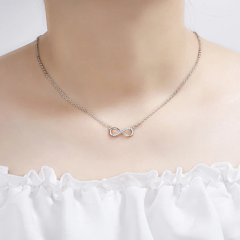American Diamond Studded Infinity Shape Korean Pendant