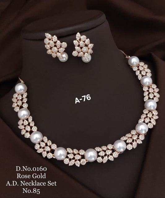Premium Quality Imitation Jewelry AD Designer Necklace Set