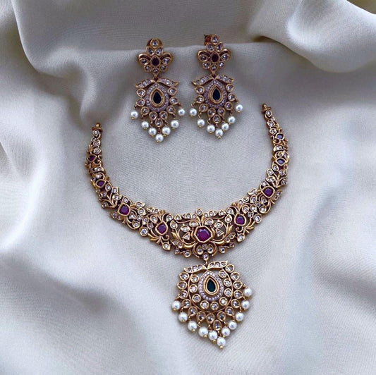 Premium Quality Imitation Jewelry Pearl Necklace Set