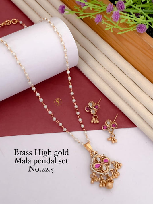 Premium Quality Imitation Jewellery AD Pendant Set ADPS03