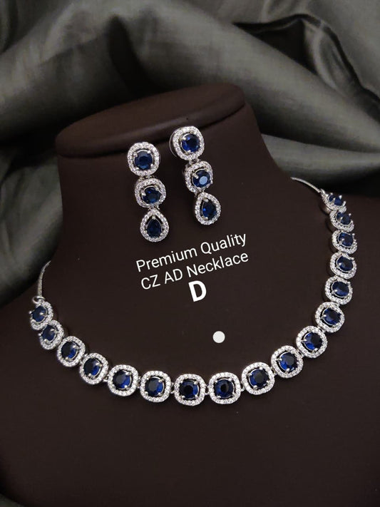 Premium Quality Imitation Jewellery AD Necklace Set ADN07