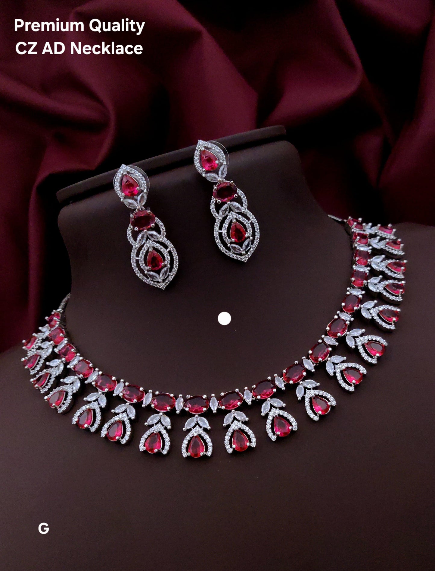 Premium Quality Imitation Jewellery AD Necklace Set ADN11