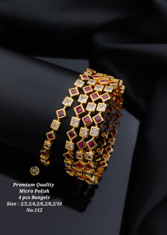 Premium Quality Imitation Jewellery AD Micro Polish Bangles MPB010