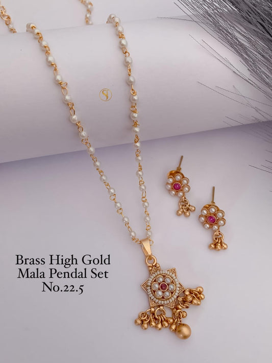 Premium Quality Imitation Jewellery AD Pendant Set ADPS04