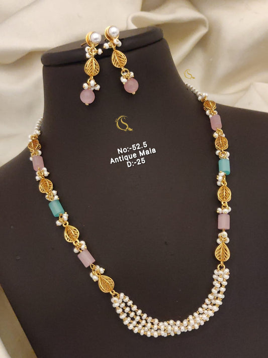 Premium Quality Imitation Jewellery Antique Mala AML011
