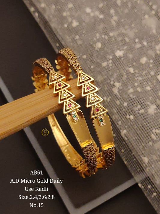 Premium Quality Imitation Jewellery AD Micro Polish Bangles MPB12
