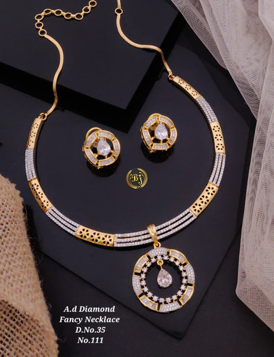 Premium Quality Imitation Jewellery AD Necklace Set ADN05